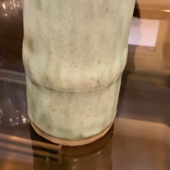 McCarty Pottery Accents Mccarty Bamboo Vase Nutmeg And Jade Mint